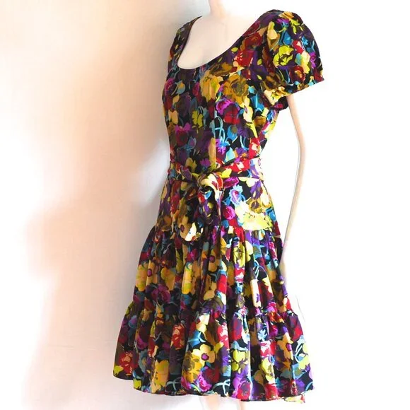 Betsey Johnson Floral Silk Flounced Dress - USA - Picture 3 of 5